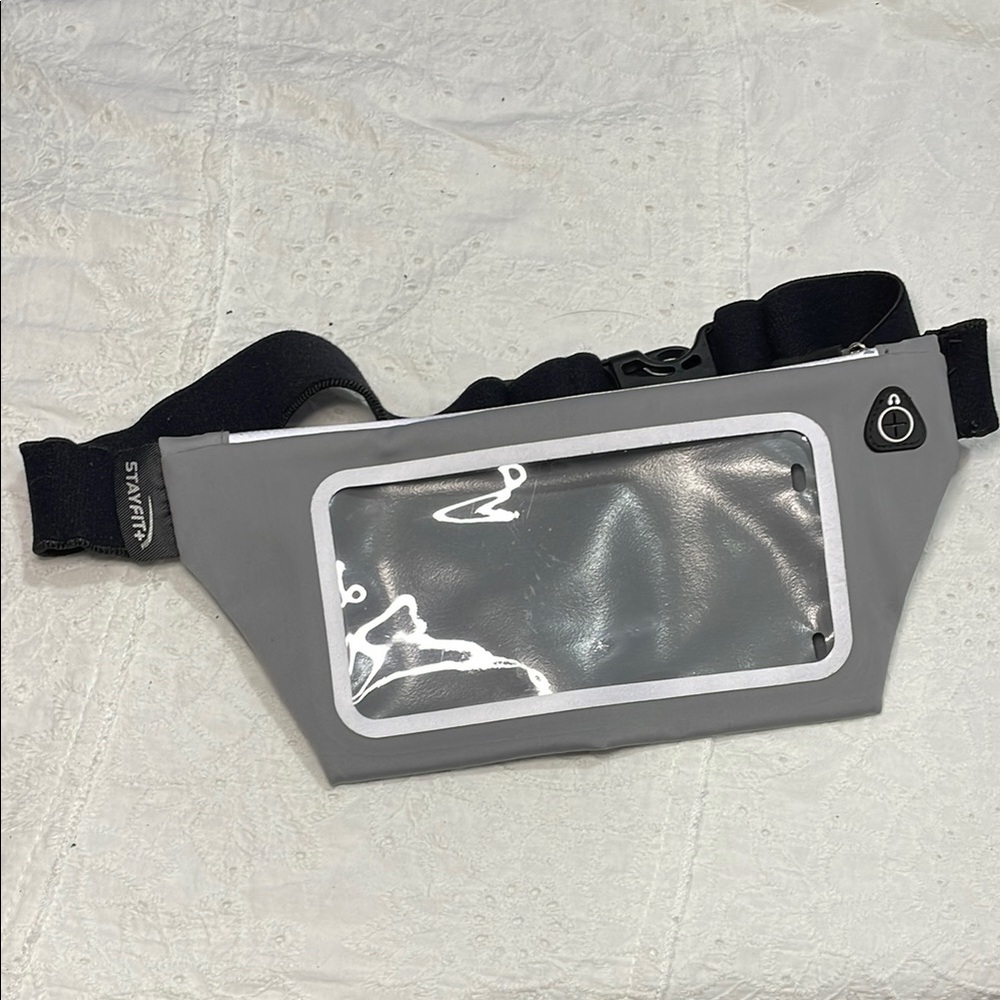 Stay fit+ Gray Waist Bag/ Belt Bag/Fanny Pack with Clear Window